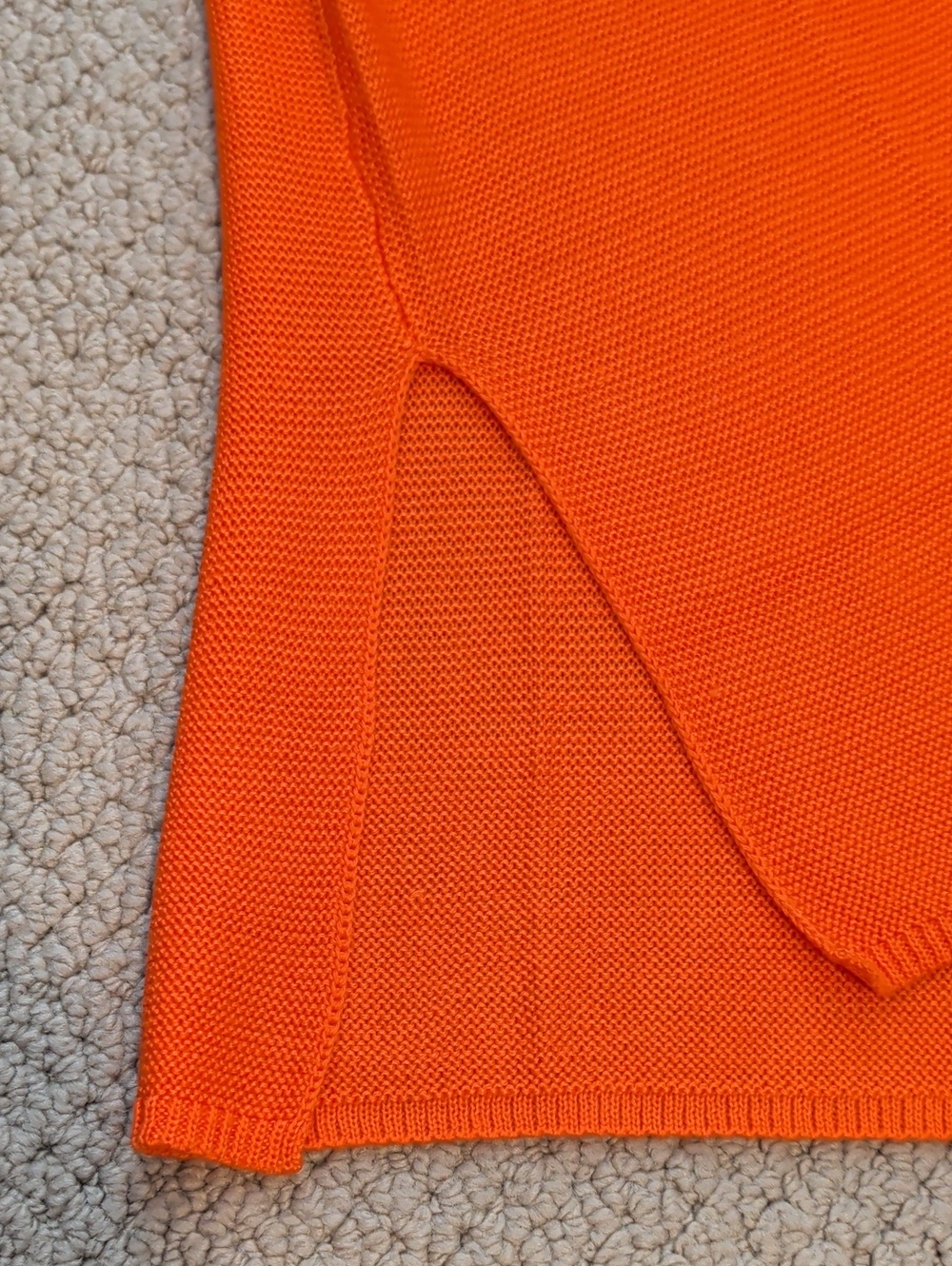 Gretchen Scott Orange Button-Down Knit Cardigan Fushia Ribbon Placket L - Picture 12 of 14